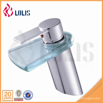 China suppliers single handle glass wash basin faucets